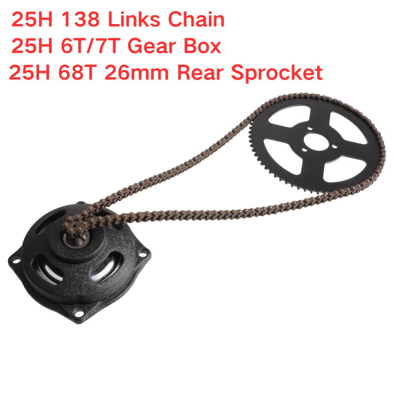 25H 138 Link Chain with 6T 7T  - Motorcycle Gear Garage Storage review and price