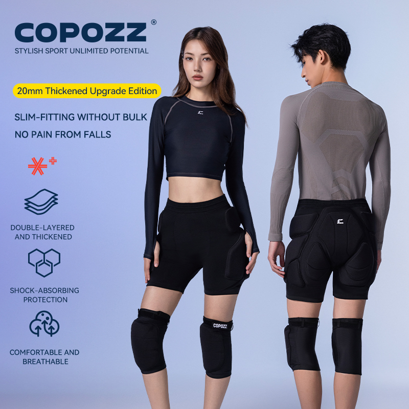 COPOZZ Upgraded Ski Knee Pads  - Motorcycle Gear Protection review and price