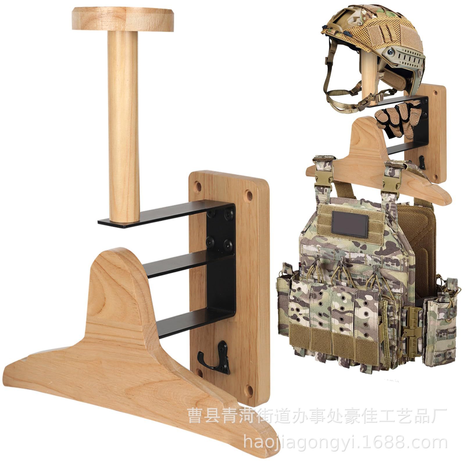 Wall‑Mount Wooden Outdoor Tact - Motorcycle Gear Display review and price
